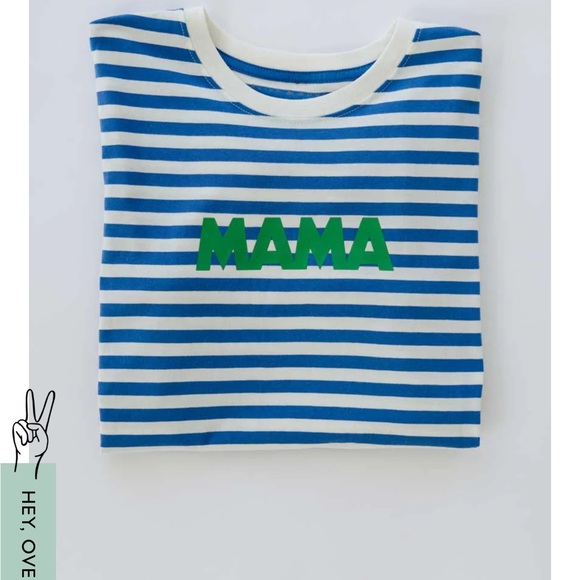 Alice & Wonder stripe Mama Tee - Picture 2 of 5